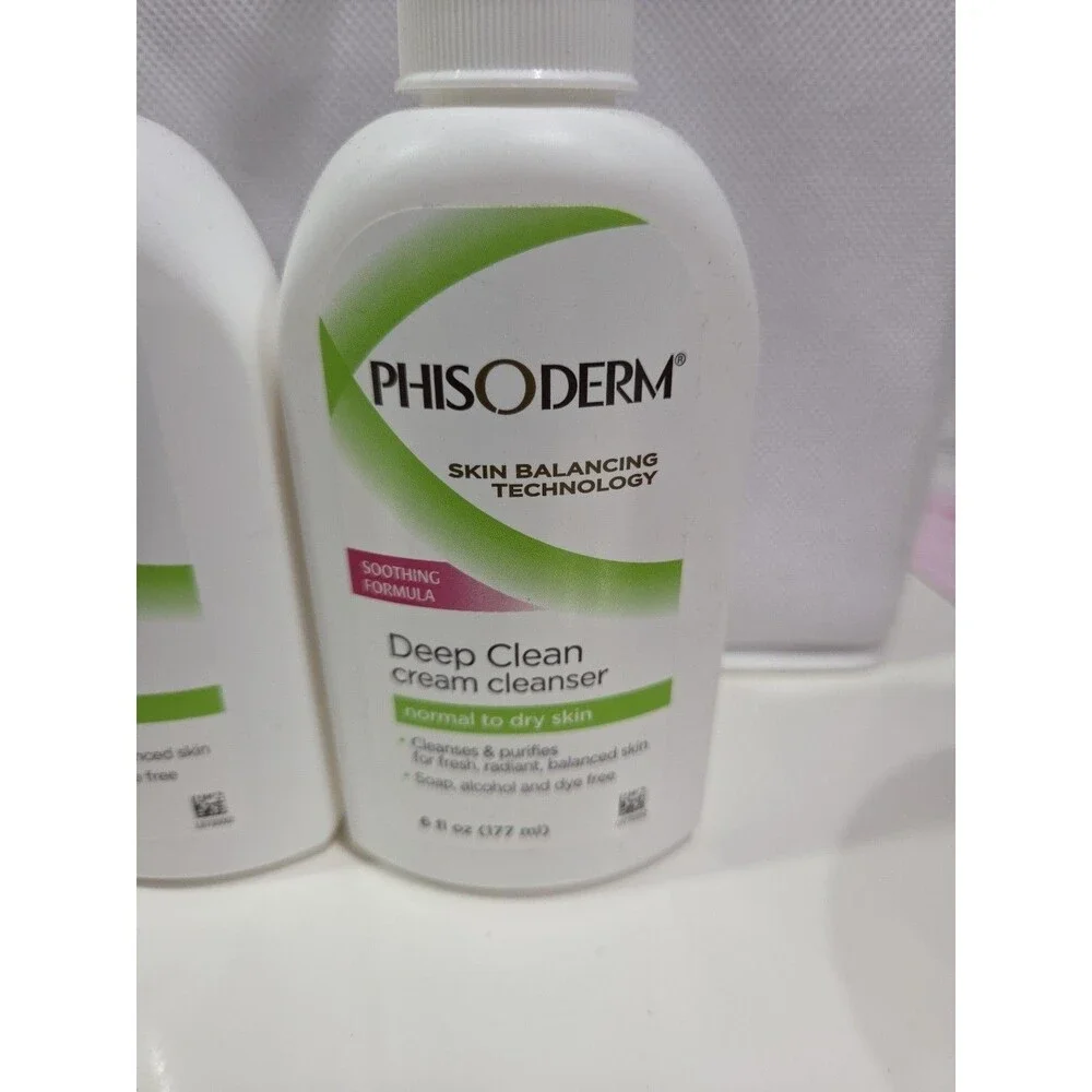 Phisoderm Deep Clean CREAM CLEANSER Normal to Dry Skin 6oz / ( 2 pack ) HB2